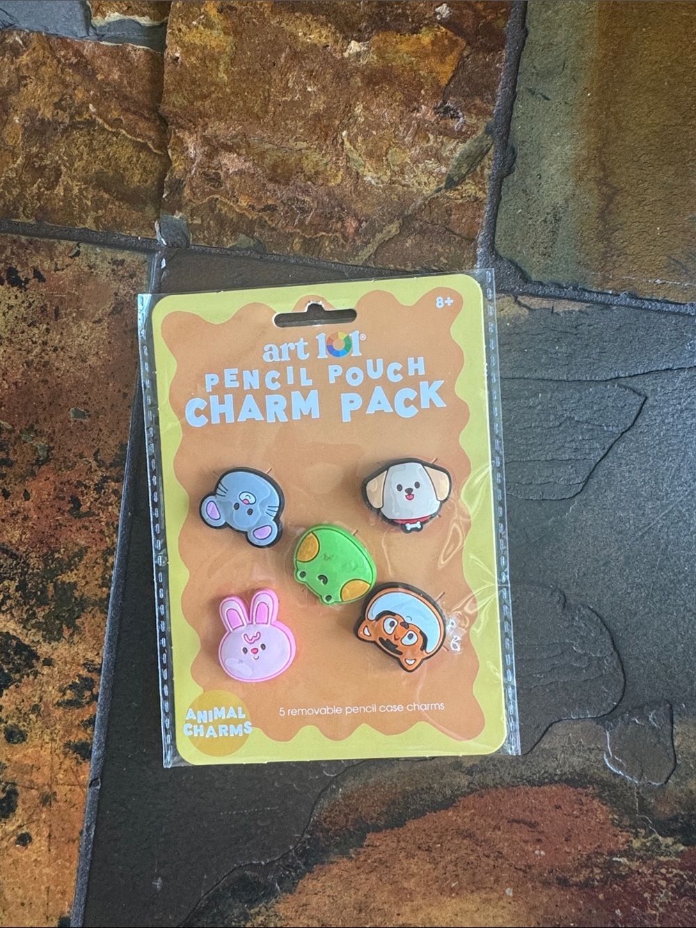 Pink & Multicolor Pencil Pouch Charm Pack